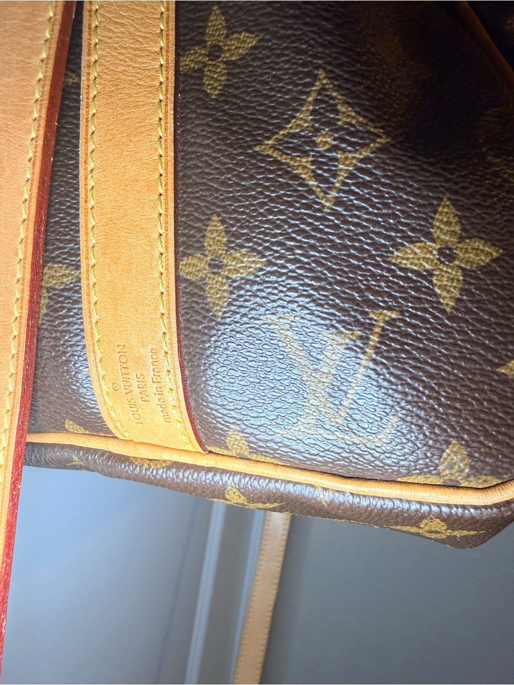 Louis Vuitton Brown Monogram Canvas Satchel with Tan Leather Trim - Picture 5 of 11